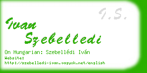 ivan szebelledi business card